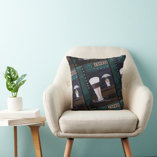 Almofada Latte Macchiato Pintura de Alfred Fox (Cadeira)