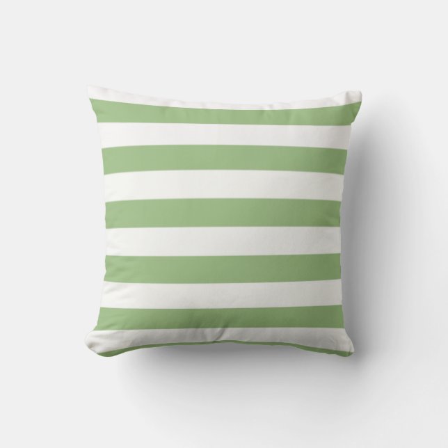 Almofada Laurel Green Horizontal Stripes (Frente)