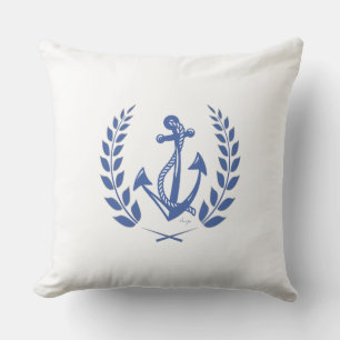 Almofada Laurel Wreath, Âncora Náutica com Corda