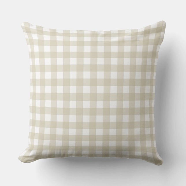 Almofada Lauren Gingham Beige (Frente)
