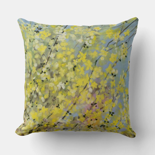Almofada Lauren Rosenberg Original Blooming Forsythia (Frente)