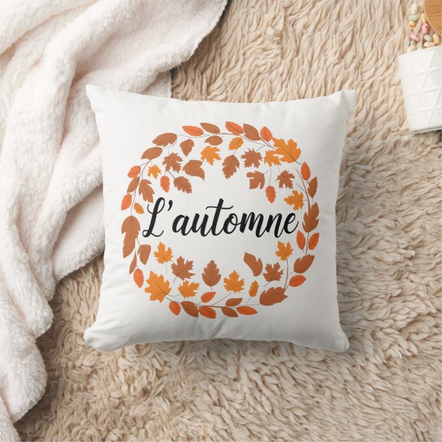 Almofada L'automne, Autumn French Illustration, Fall Season (Cobertor)
