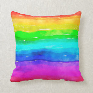 Almofada Lavagem de tintas aquáticas com aquarela