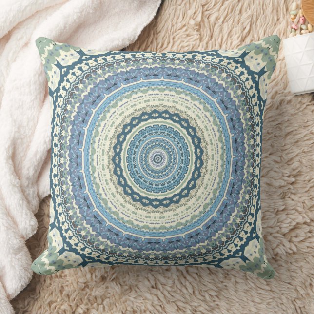 Almofada Lavanda Azul Claro Mandala (Cobertor)