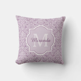 Almofada Lavanda Chic Roxo Monograma Com Nome