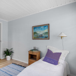 Almofada lavanda do nome do padrão do triângulo abstrato