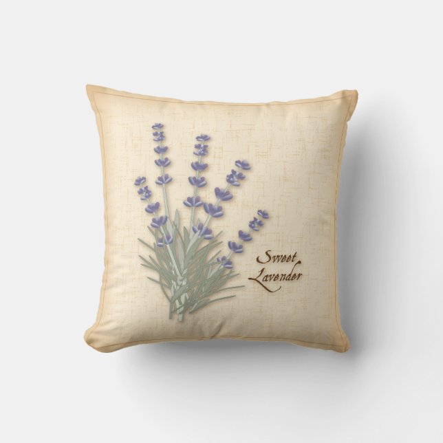 Almofada Lavanda doce Travesseiro decorativo (Frente)