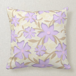 Almofada Lavanda e padrão Dourado do ventilador