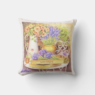 Almofada Lavanda e travesseiro bonitos