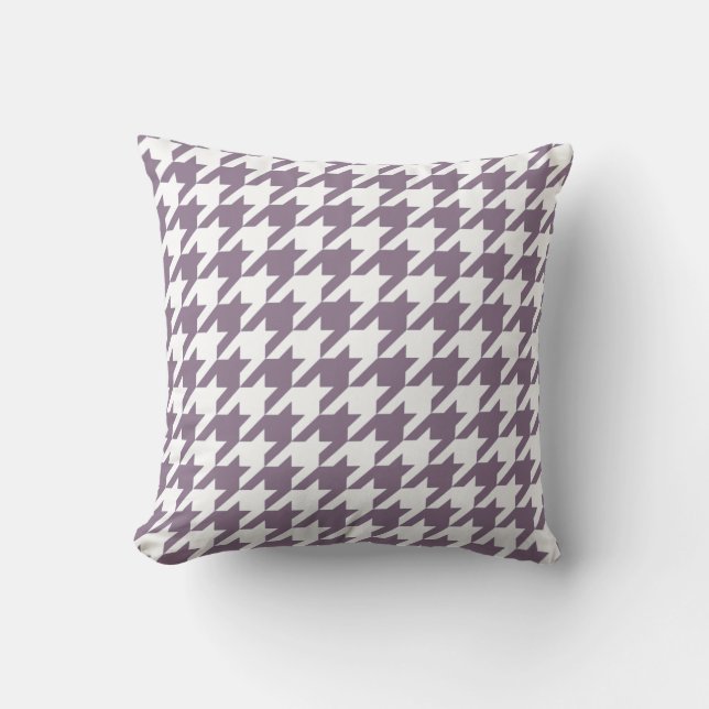 Almofada Lavanda Elegante Houndstooth (Frente)