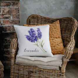 Almofada Lavanda Flores Aquarela