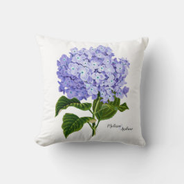 Almofada Lavanda Hidrangea Floral Botânica Personalizada