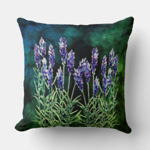 Almofada Lavanda pintada com aquarelas
