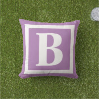 Lavanda Purple Modern Monograma - Letra