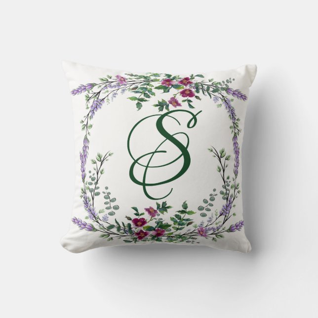 Almofada Lavanda, Rosa vermelha e Eucalyptus (Frente)