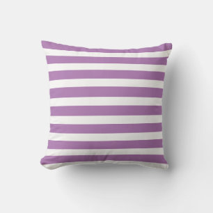 Almofada Lavanda Roxa branca listrada Preppy