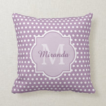Lavanda Roxo Monograma e Nome da Bolinhas Roxo