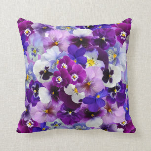 Almofada Lavendar, Branco, Travesseiro Floral Pansível