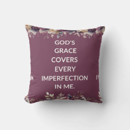 Almofada Lavender floral pillow with a simple religious 