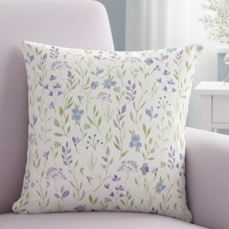 Almofada Lavender Floral Throw Pillow