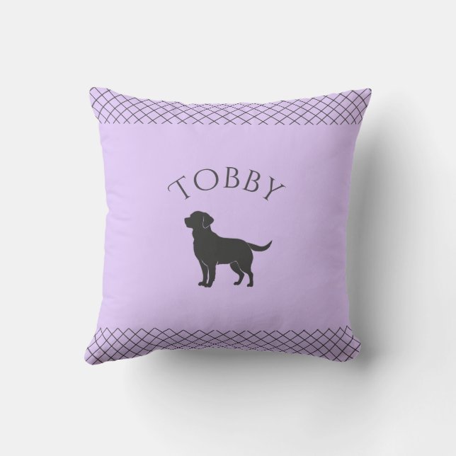 Almofada Lavender Labrador Retriever Matching Personalized (Verso)