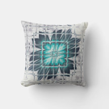 Lavishly On Teal Cinza Etch Floral Leaf Burst