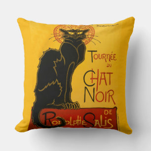 Almofada Le Chat Noir The Black Cat Art Nouveau Vintage