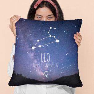 Almofada Leão Constelação do Zodíaco Personalizada