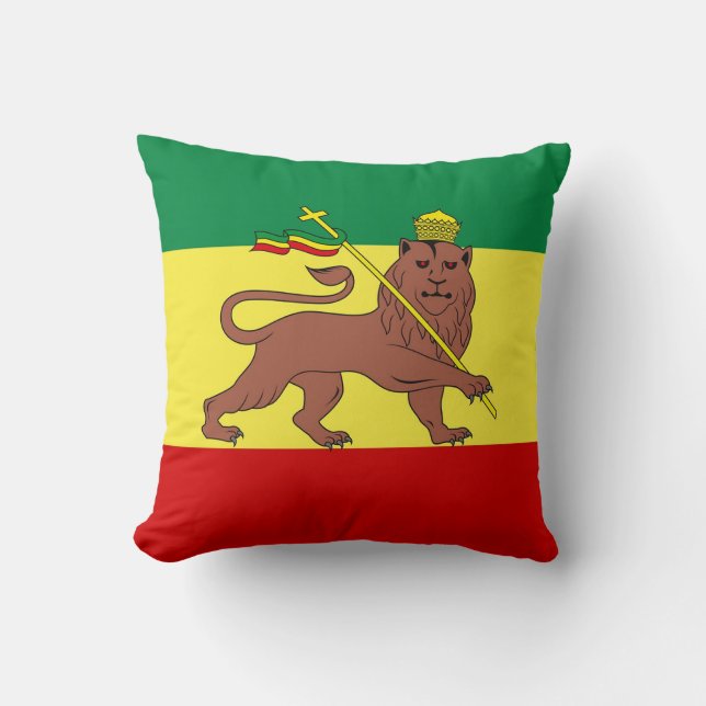 Almofada Leão da reggae de Rasta de Judah (Frente)