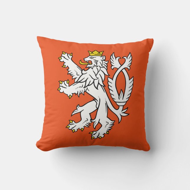 Almofada Leão Heraldry * escolha a cor de fundo (Frente)