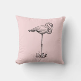 Almofada Leg Day Elegant Flamingo Fun Fitness