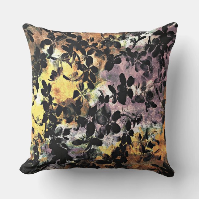 Almofada Legal Abstrato moderna Flores Arte-padrão (Frente)