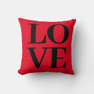 Almofada Legal Amor Vermelho Negro Moderno 