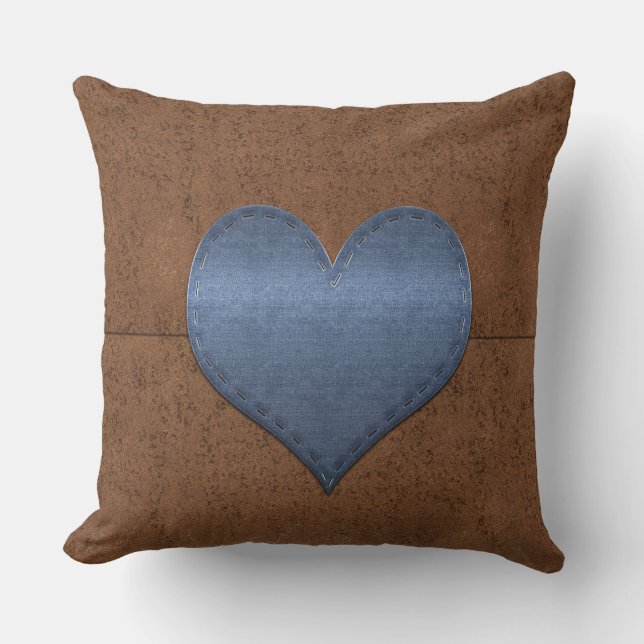 Almofada Legal aparência de Denim (Frente)