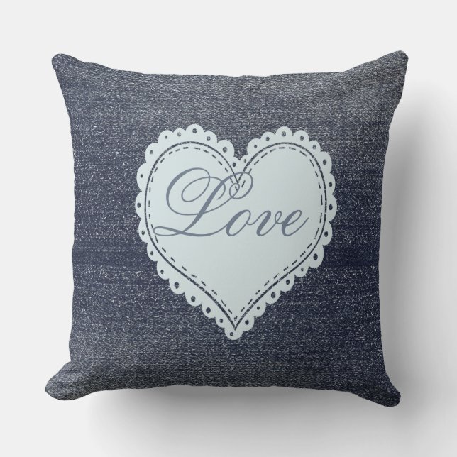 Almofada Legal aparência de Denim (Frente)