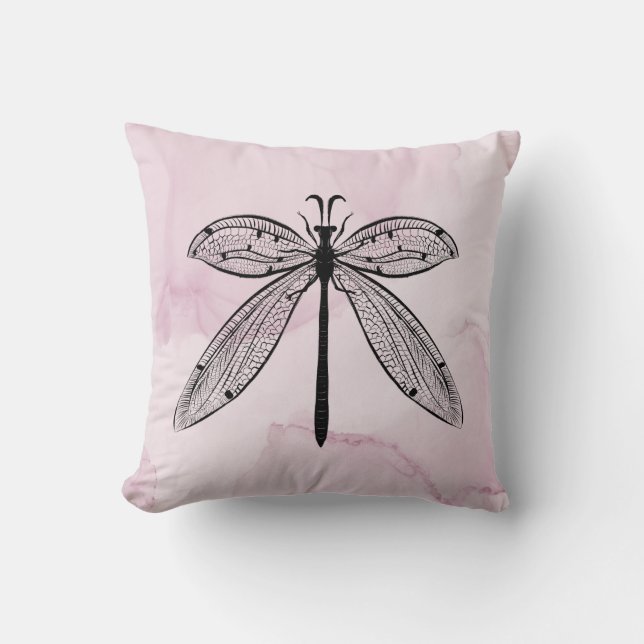 Almofada Legal Dragonfly Cottagecore Rosa (Frente)