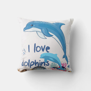 Almofada Legal l Love Dolphins cita Golfinhos Amantes