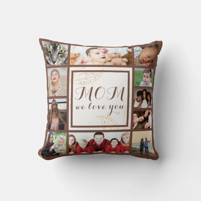 Almofada Legal Mãe Nós Te Amo Travesseiro decorativo De Col (Frente)