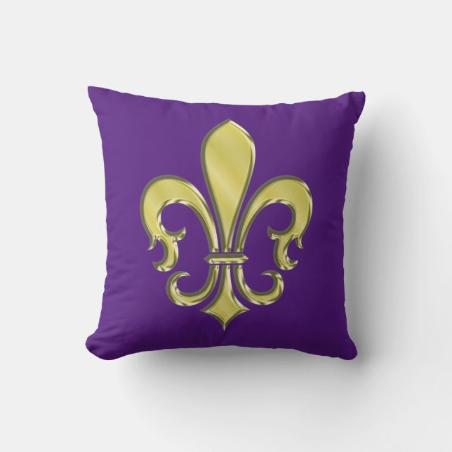 Almofada Legal Mardi Gras Fleur de Lis Design (Frente)