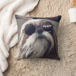 Almofada Legal Shih Tzu Vintage óculos retrorreflectores Fo
