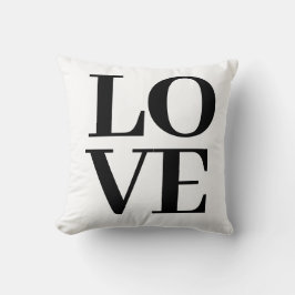 Almofada Legal Travesseiro decorativo de Amor Negro Branco