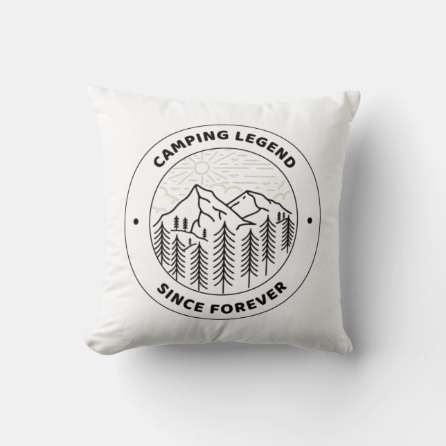 Almofada Legenda de acampamento desde sempre (Frente)