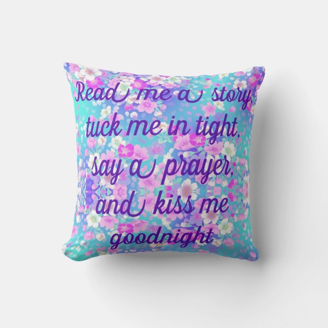 Almofada Leia-Me Uma História Que Me Engana No Travesseiro. (Frente)