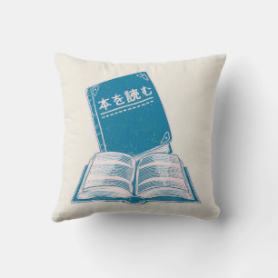 Almofada Leia o livro kanji japonês