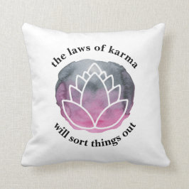 Almofada Leis White Lotus de Karma Inspirational Say