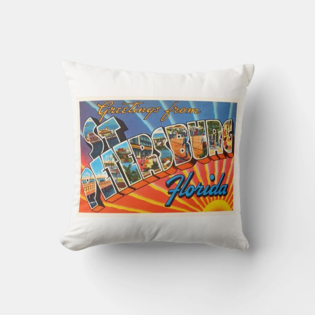 Almofada Lembrança das viagens vintage de St Petersburg (Frente)