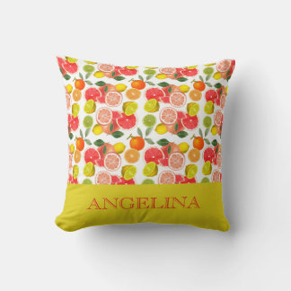 Almofada Lemon citrus yellow Pattern 