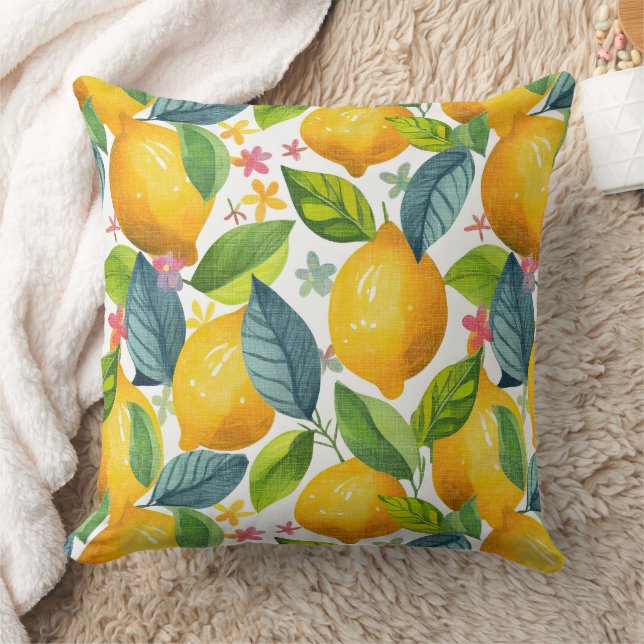 Almofada lemon in yellow pattern (Cobertor)