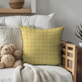 Almofada Lemon leaves white yellow Pattern 