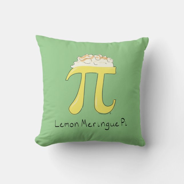Almofada Lemon Meringue Pi Cute Math Pi Day Travesseiro (Frente)